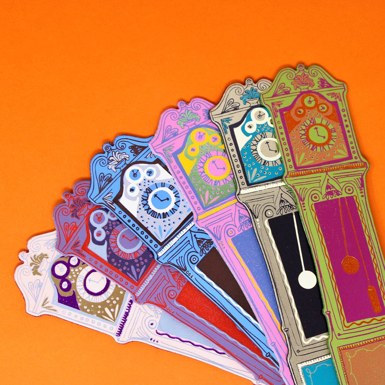 Green Grandfather Clock Bookmark
