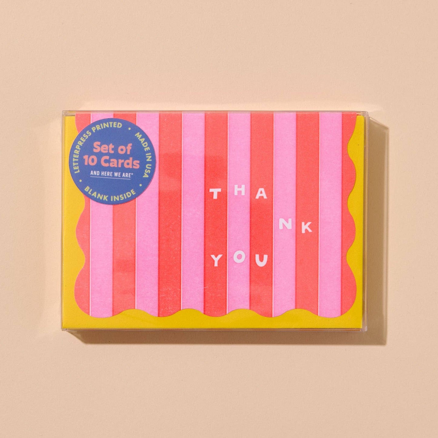 Striped Thank You Boxed Cards