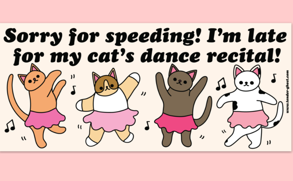 Cat's Dance Recital Bumper Sticker