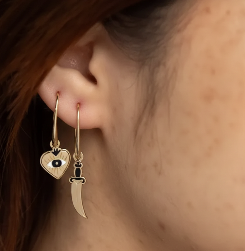 Heart & Dagger Earrings