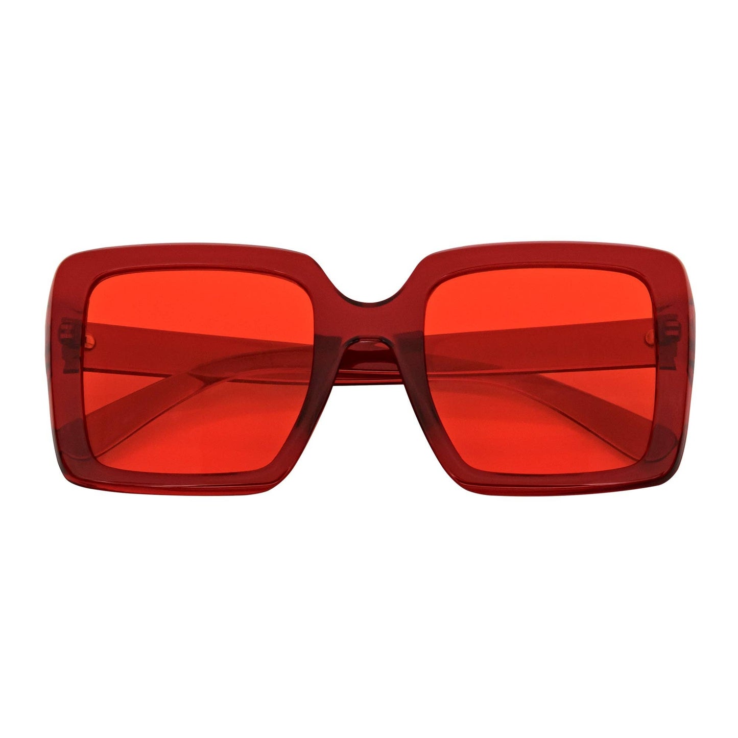 Quad Square Red Sunglasses