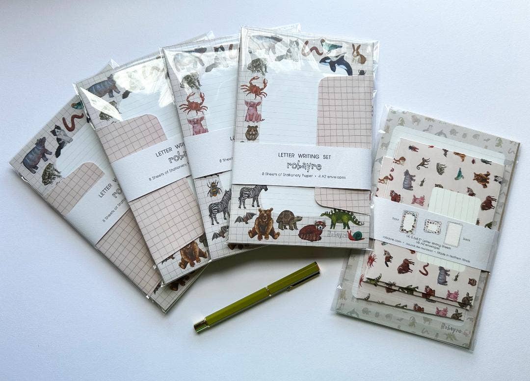 Animal Illustration Stationery Set