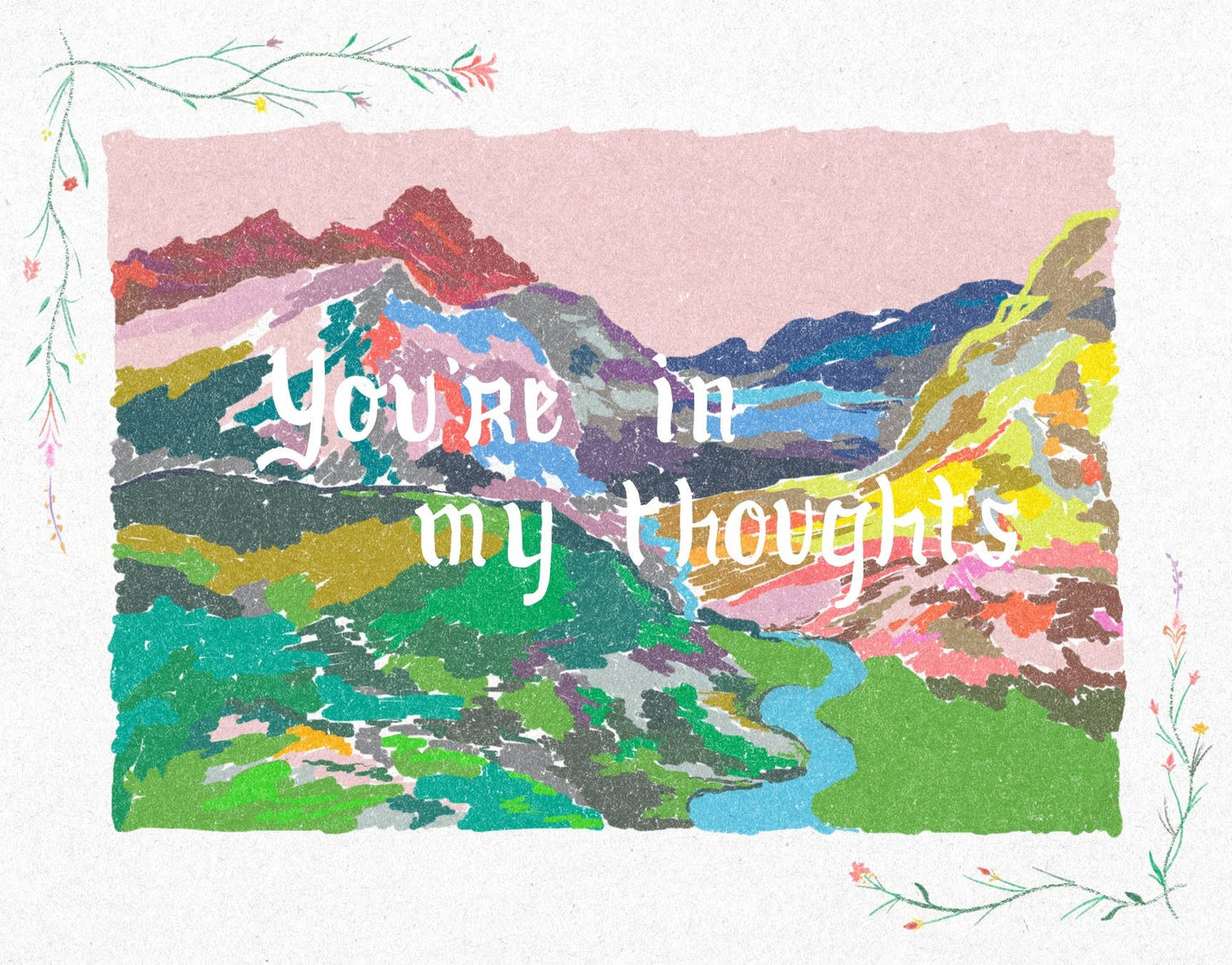 You're In My Thoughts card - Sympathy card
