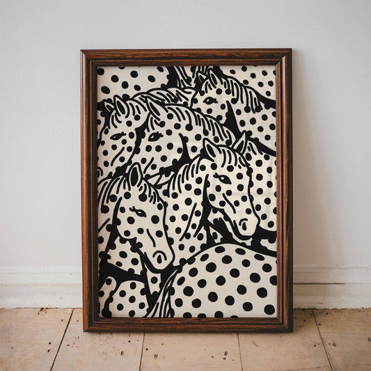 Polka Dot Horses print