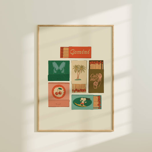 Gemini Matchbook print