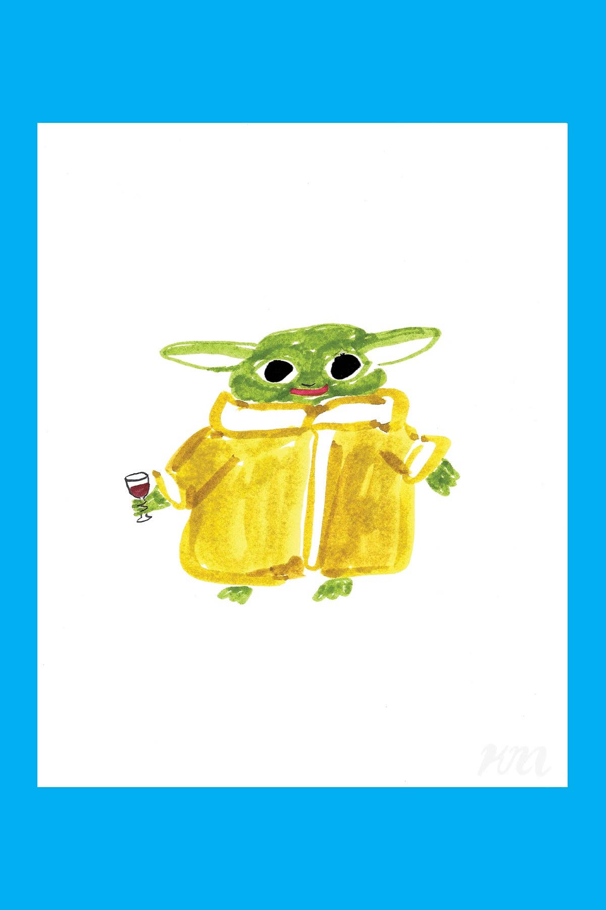 Wino Baby Green Man Print