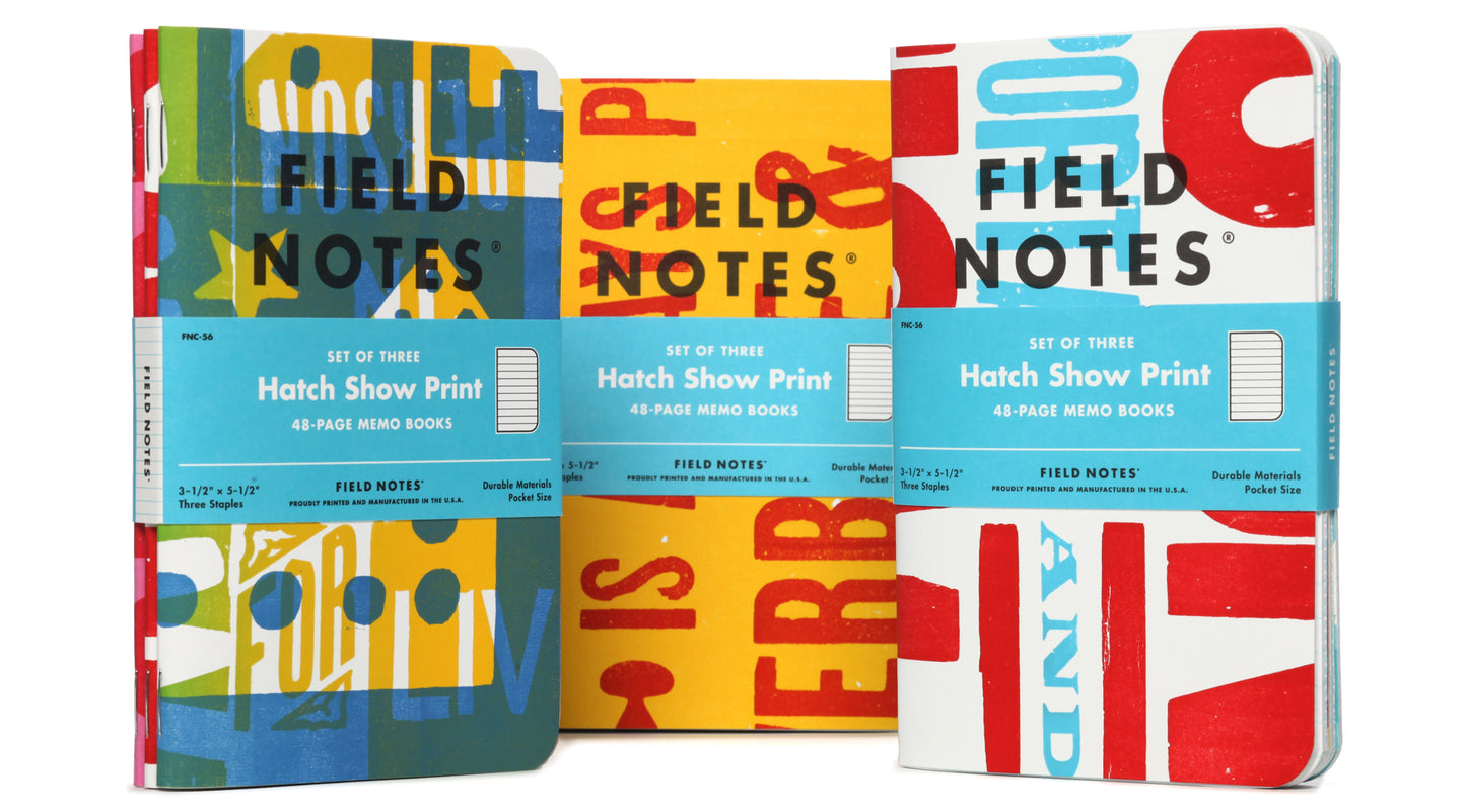 Field Notes: Hatch Show Print Set of 3