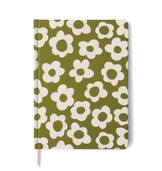 Green Groovy Floral Jumbo Journal