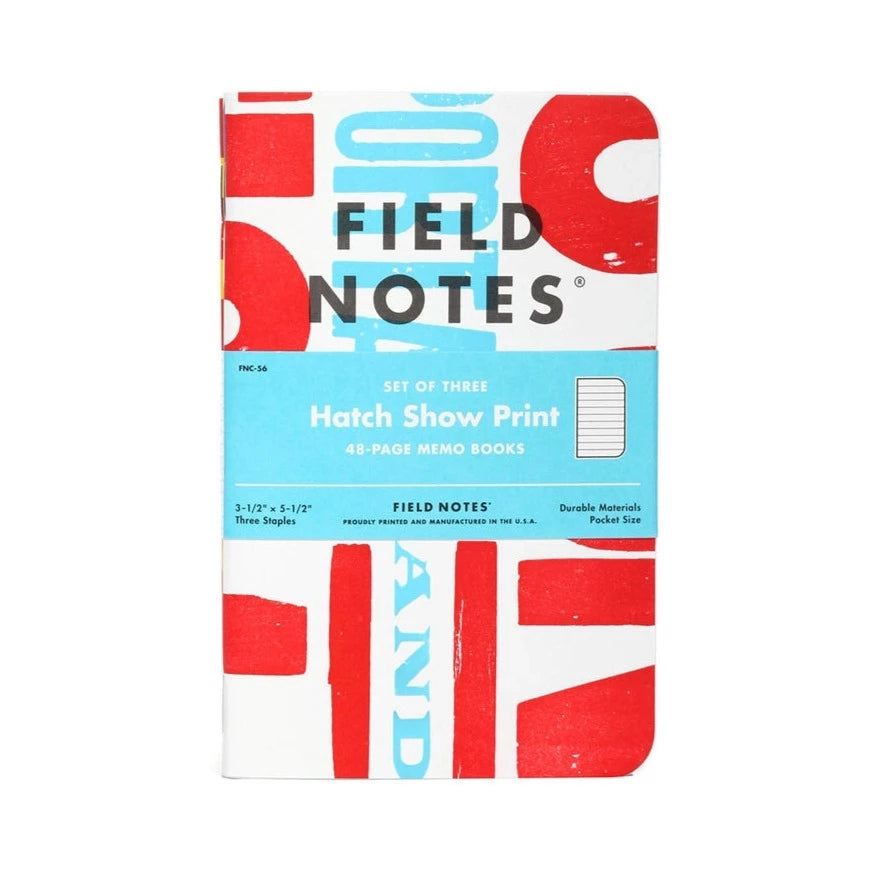 Field Notes: Hatch Show Print Set of 3