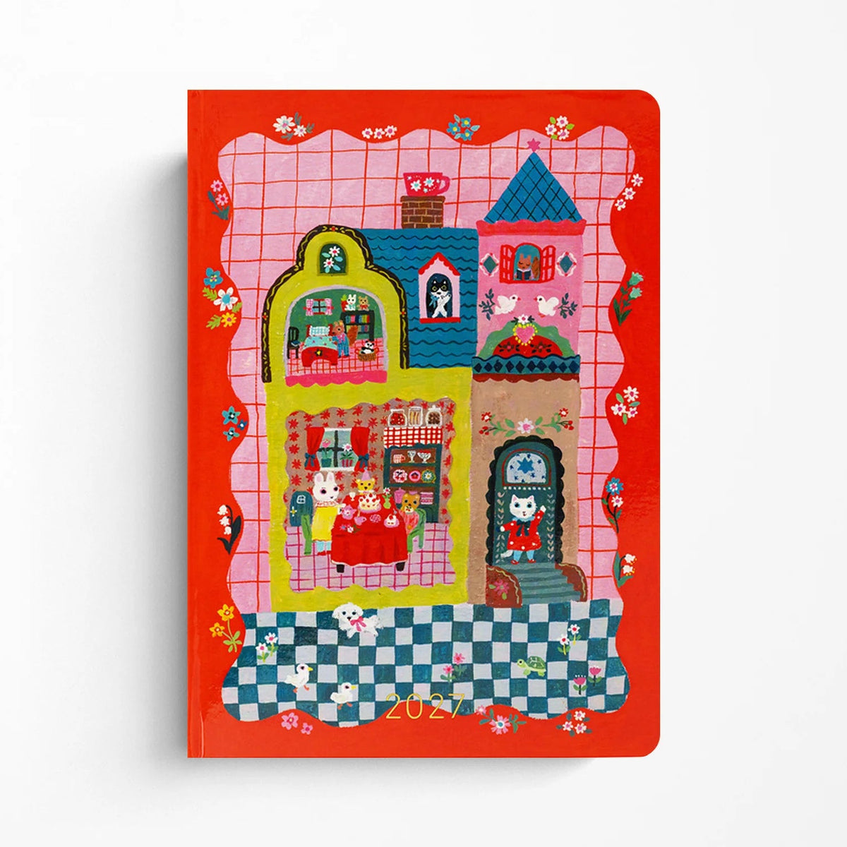 2027 Hobonichi Techo White Cat and Rabbit’s Tea Room HON Planner - A6