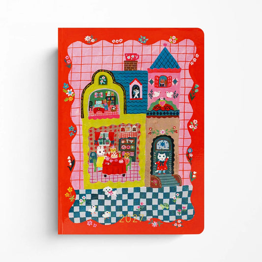 2027 Hobonichi Techo White Cat and Rabbit’s Tea Room HON Planner - A6