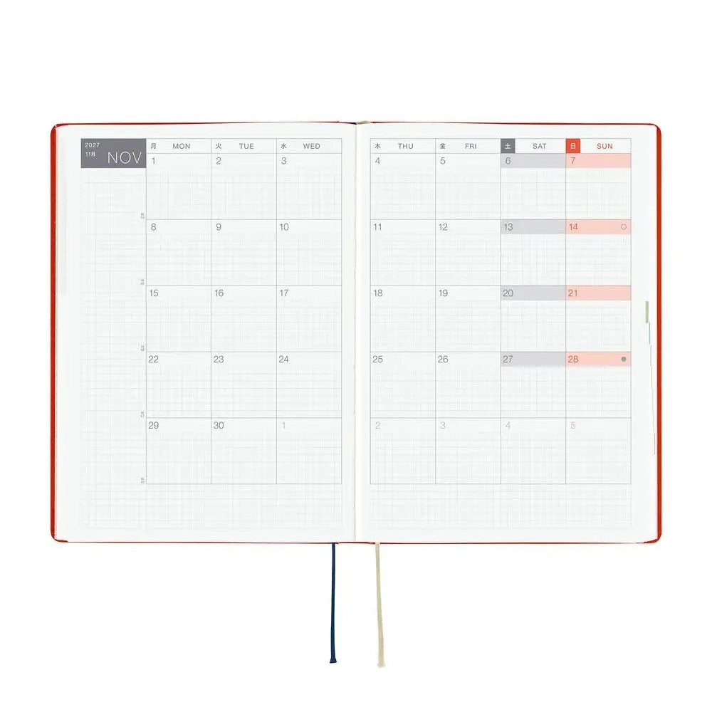 2027 Hobonichi Techo White Cat and Rabbit’s Tea Room HON Planner - A6