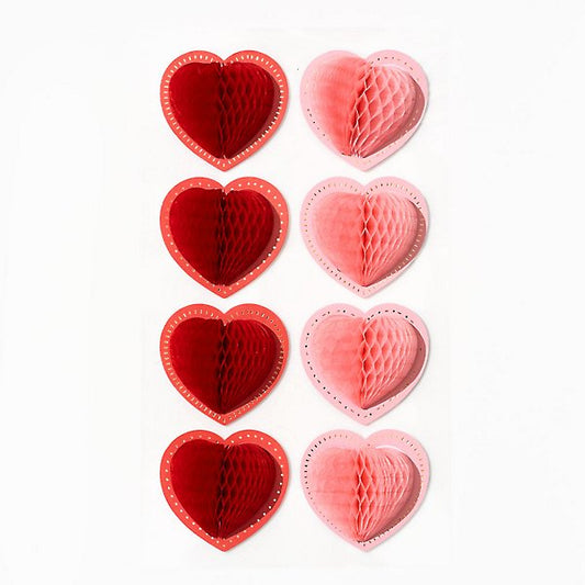 Honeycomb Heart Stickers