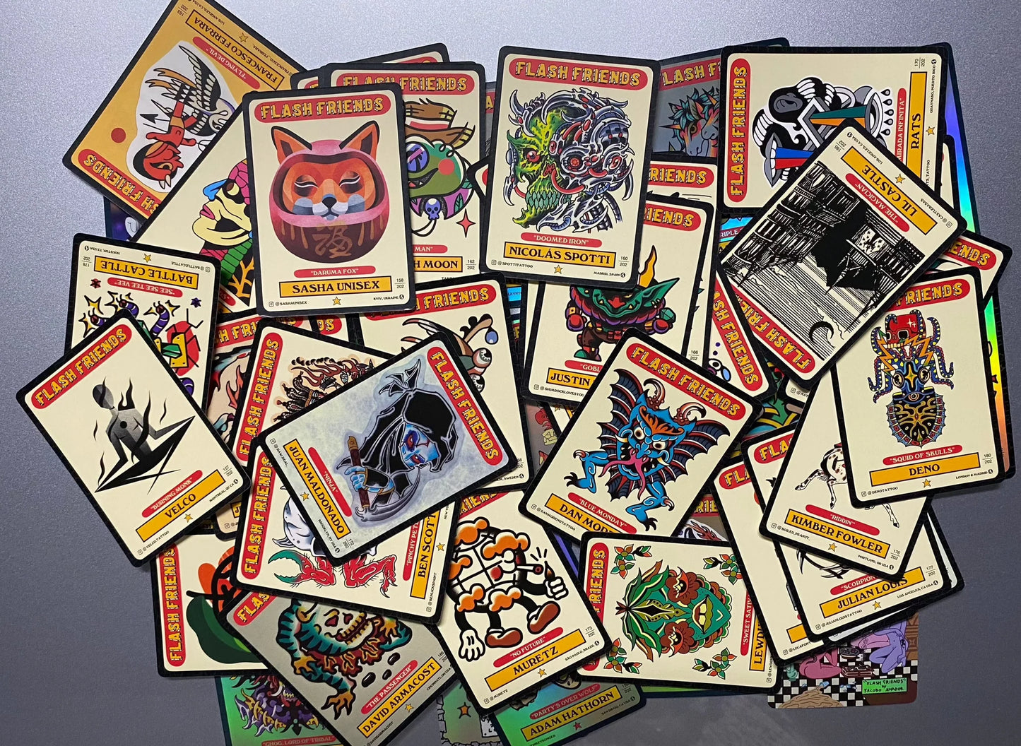 Crocodile Jackson's Flash Friends Tattoo Cards Set 2