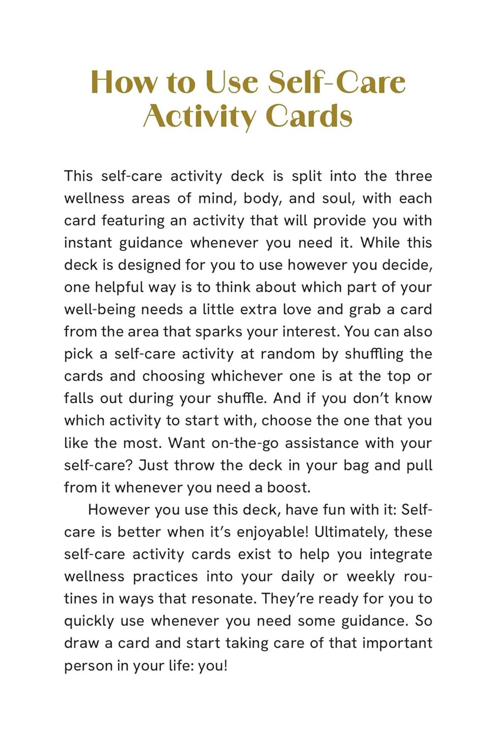 Self-Care for Black Women Deck