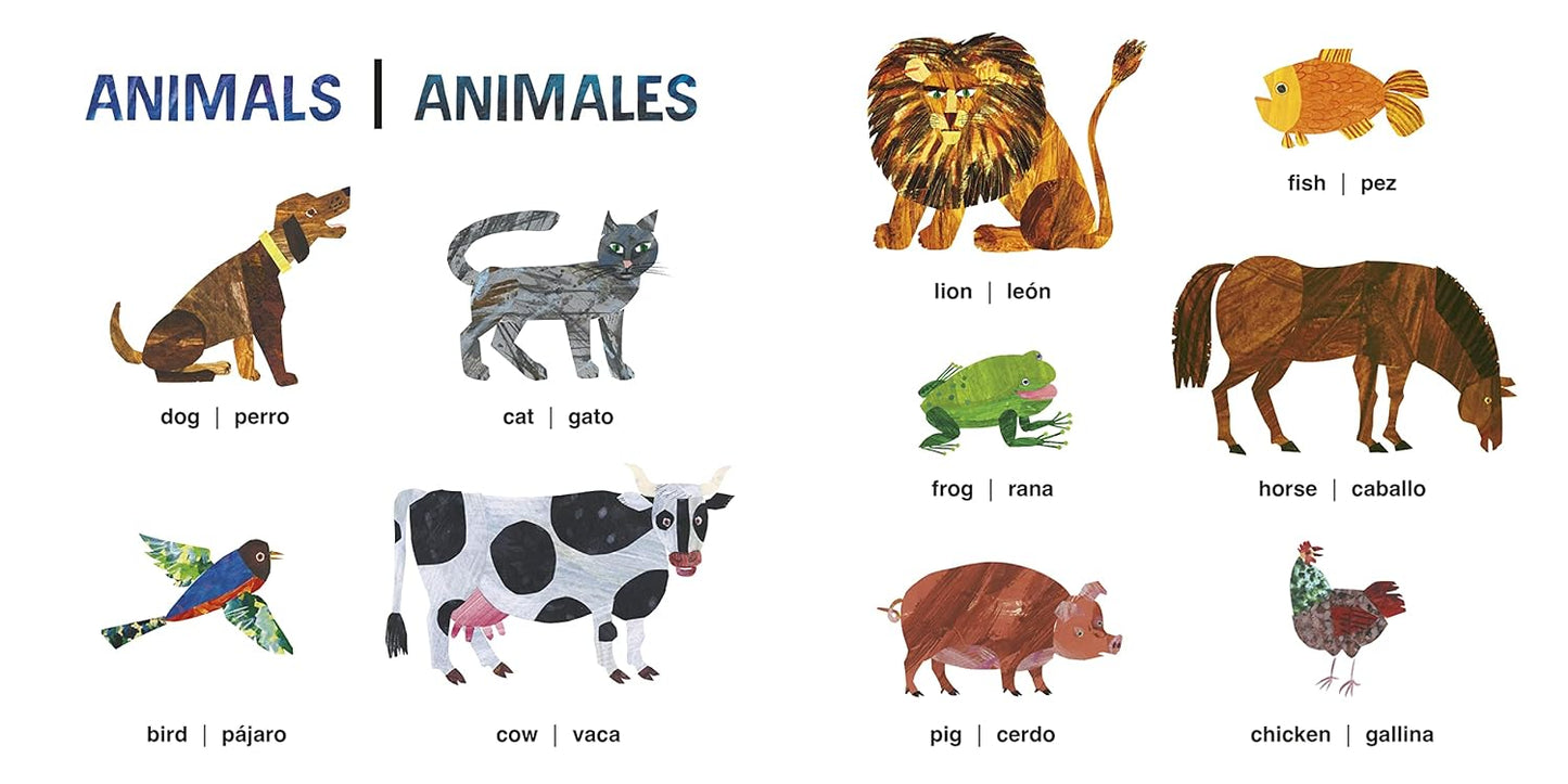The Very Hungry Caterpillar's 100 First Words Primeras Palabras a Bilingual Book