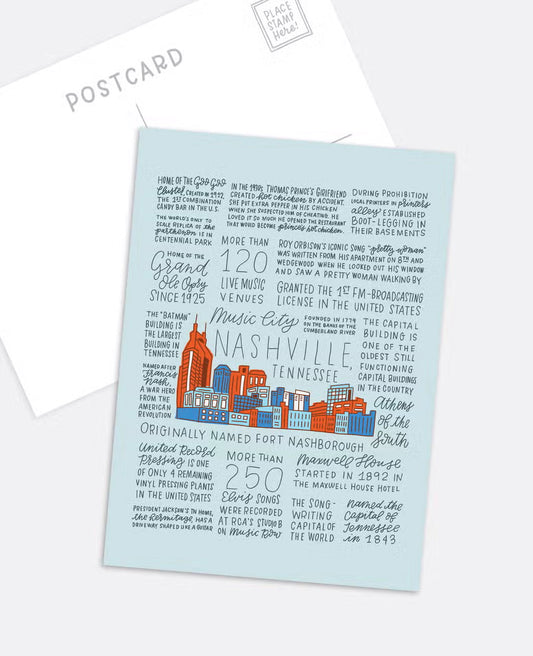 History of Nashville Postcard