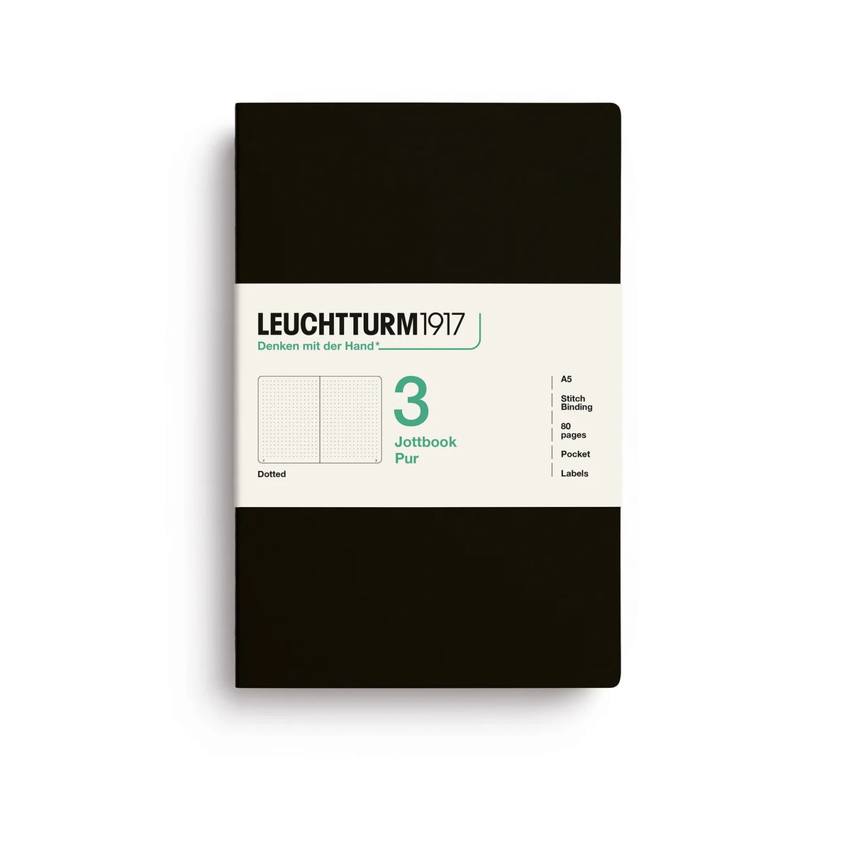 Leuchtturm Jottbook Pur (A5) Pack of 3: Dotted Pages