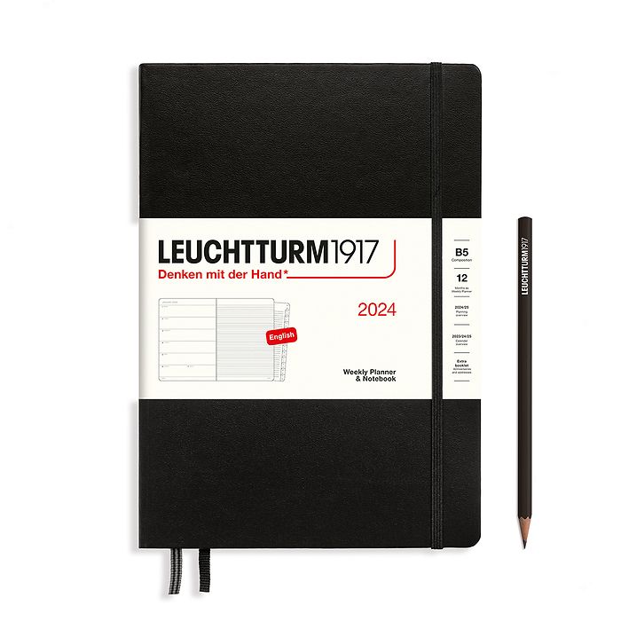 2024 Leuchtturm Weekly Planner and Notebook: B5, Hardcover