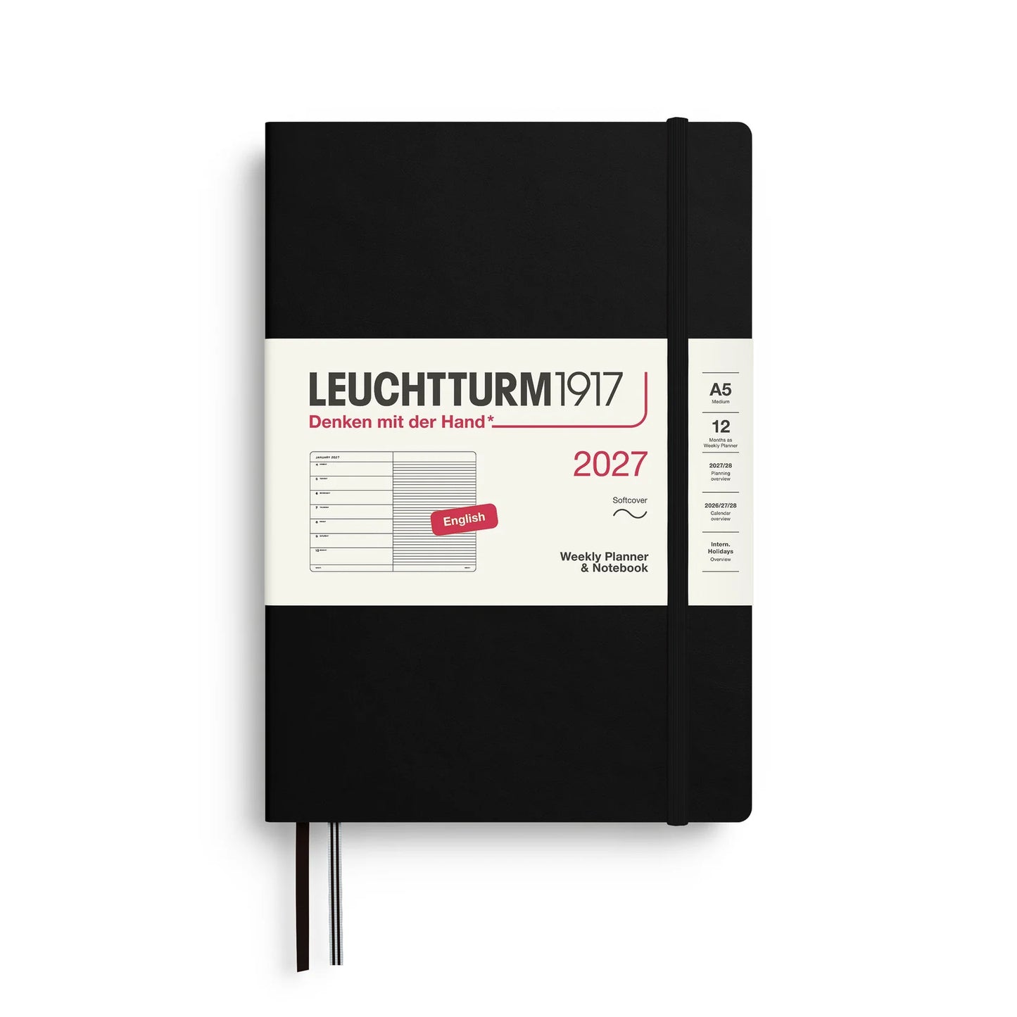 2027 Leuchtturm Medium Softcover Weekly Planner & Notebook (Ruled)