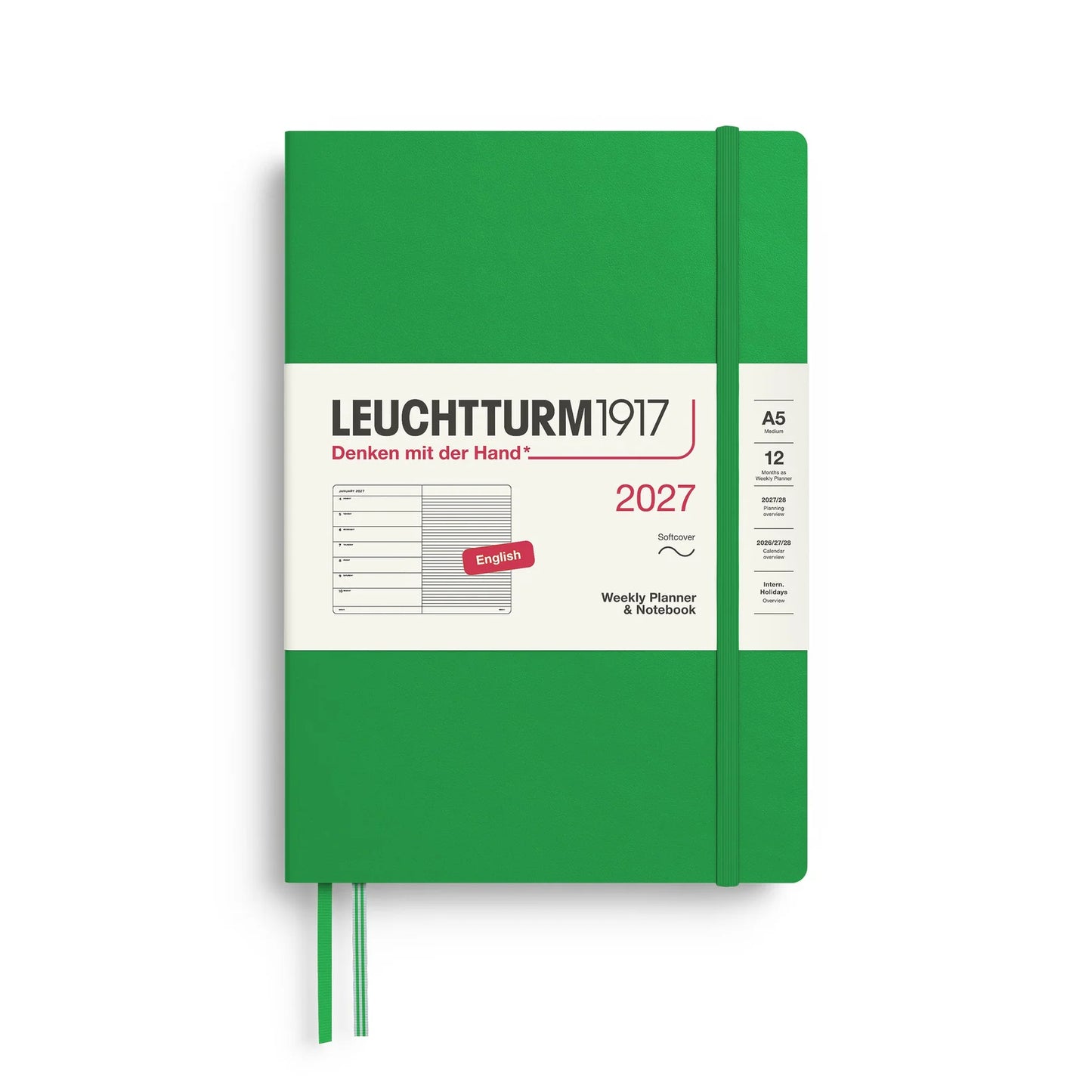 2027 Leuchtturm Medium Softcover Weekly Planner & Notebook (Ruled)