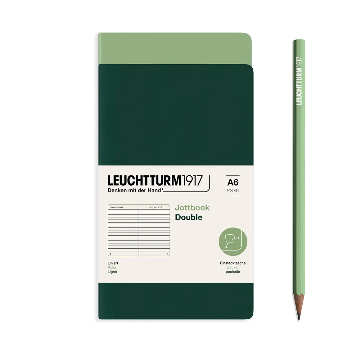 Leuchtturm Pocket Double Jottbook: Ruled
