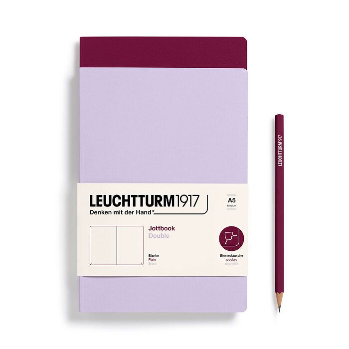 Leuchtturm Medium Double Jottbook: Plain Pages