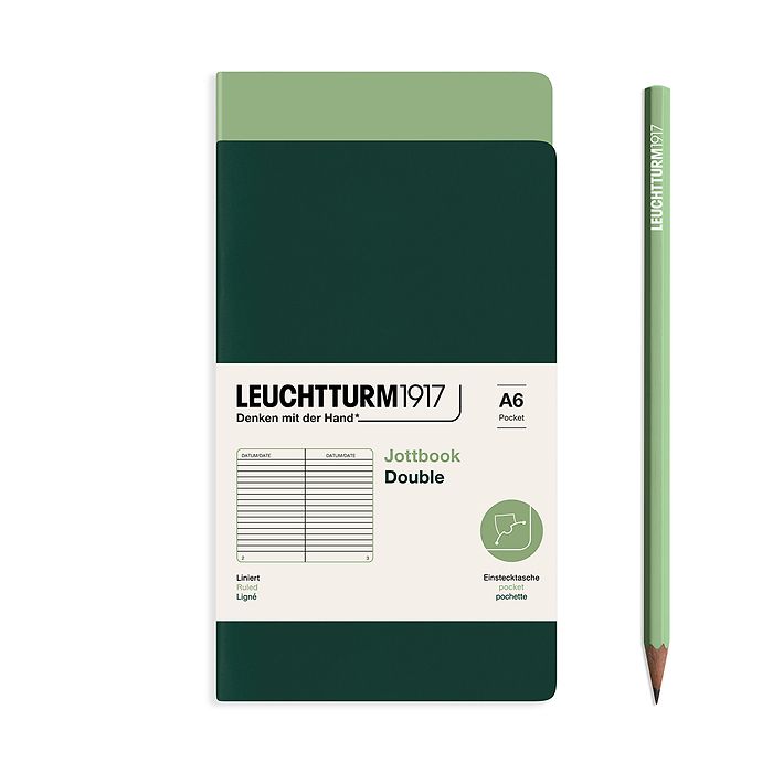 Leuchtturm Pocket Double Jottbook: Ruled