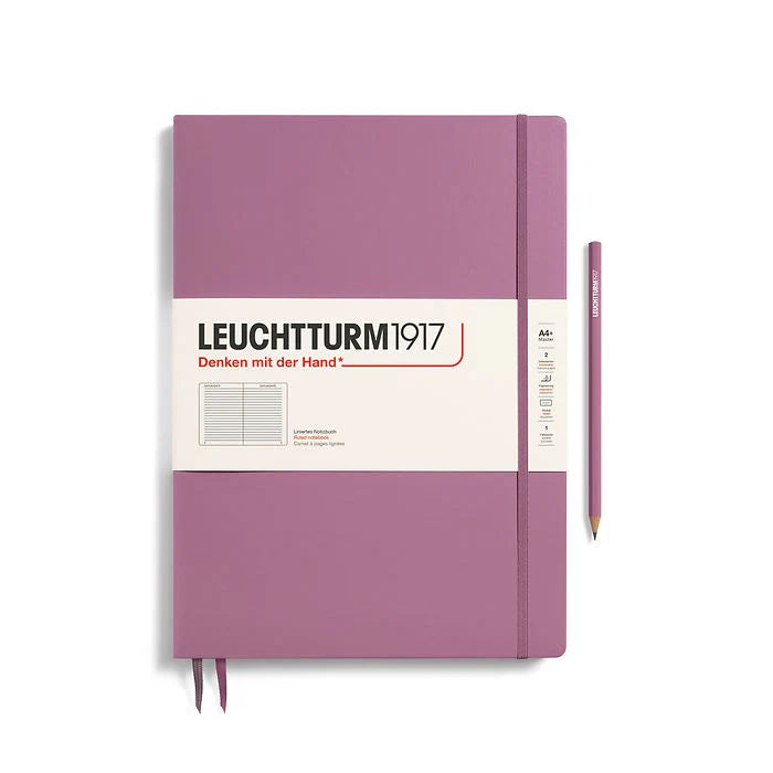 Leuchtturm A4+ Master Slim Hardcover Notebook: Ruled Pages