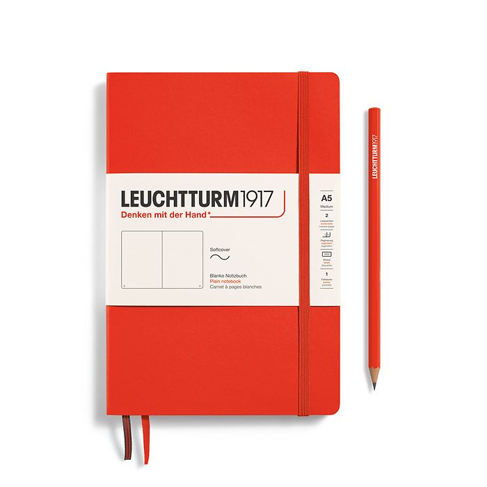 Leuchtturm Medium Softcover Notebook: Plain Pages