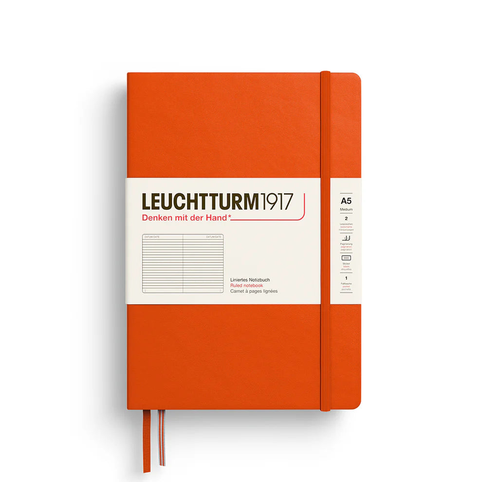 Leuchtturm Medium Hardcover Notebook: Ruled Pages