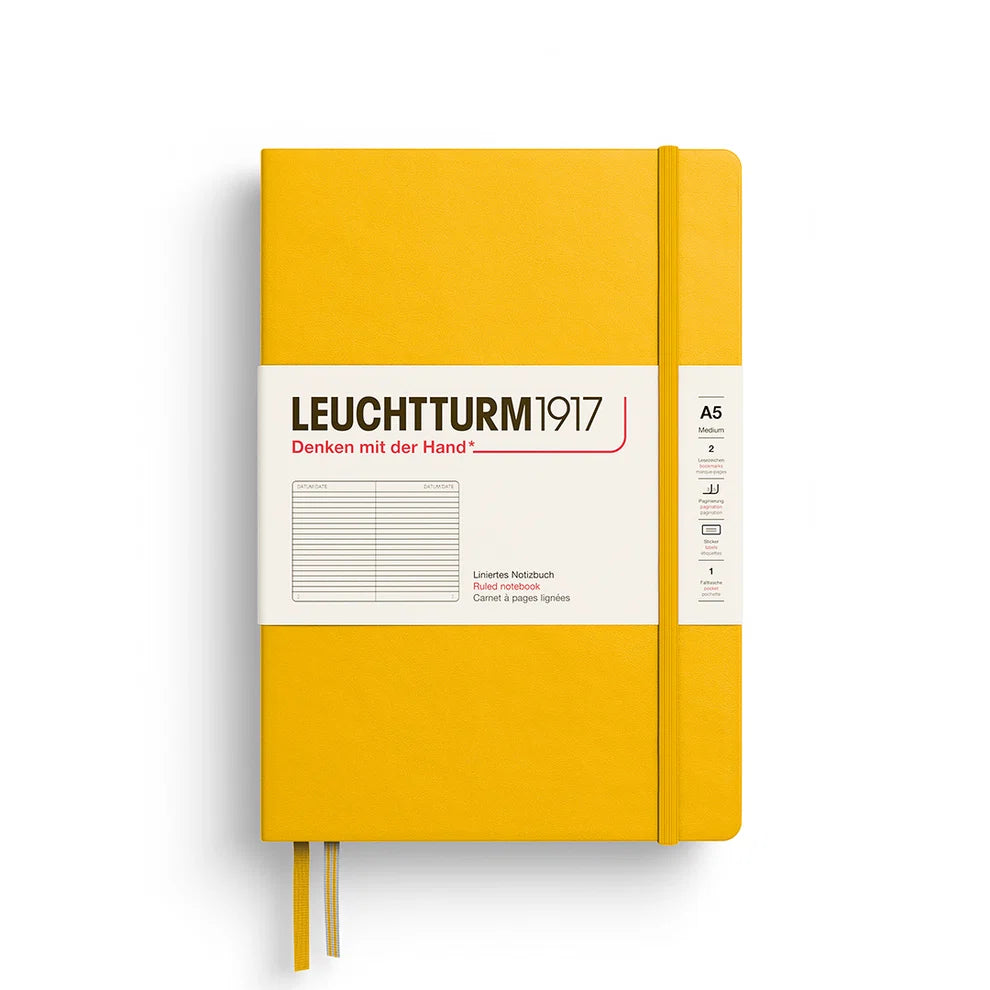 Leuchtturm Medium Hardcover Notebook: Ruled Pages