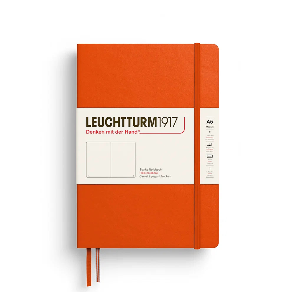 Leuchtturm Medium Hardcover Notebook: Plain Pages