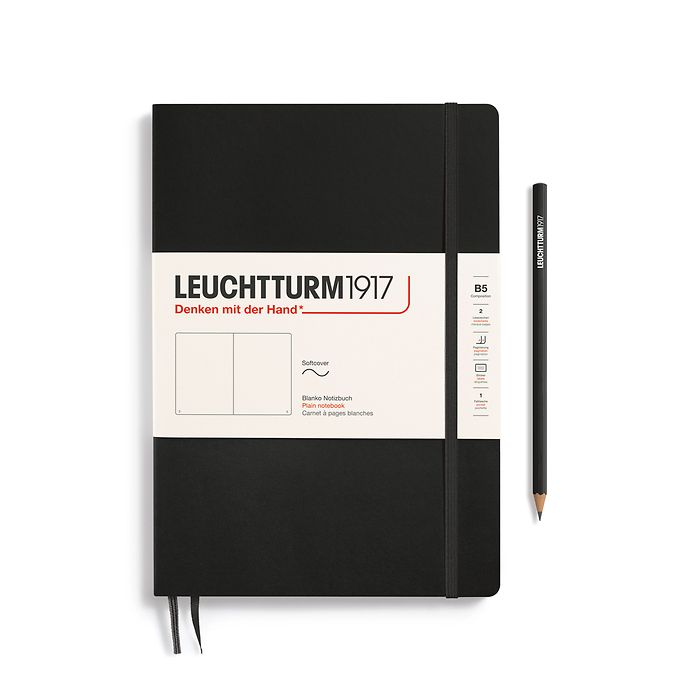 Leuchtturm B5 Composition Softcover Notebook: Plain Pages