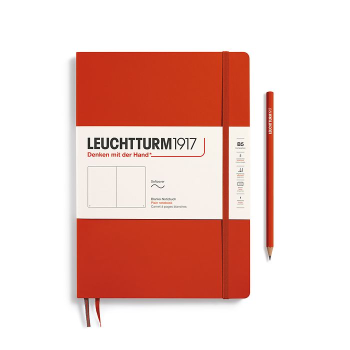 Leuchtturm B5 Composition Softcover Notebook: Plain Pages