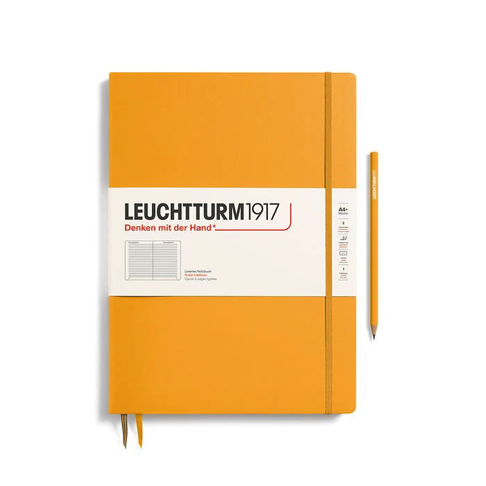 Leuchtturm A4+ Master Slim Hardcover Notebook: Ruled Pages