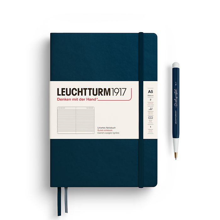 Leuchtturm Medium Hardcover Notebook: Ruled Pages