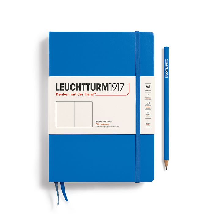 Leuchtturm Medium Hardcover Notebook: Plain Pages