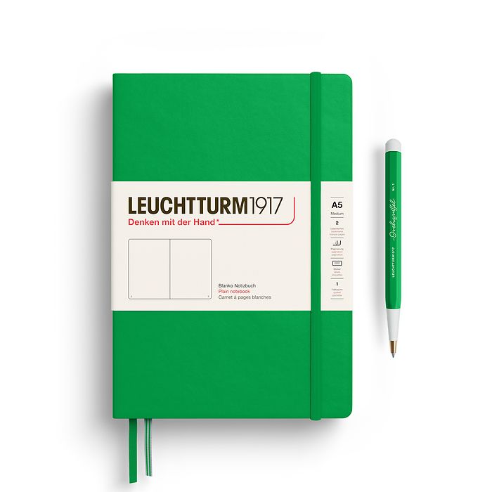 Leuchtturm Medium Hardcover Notebook: Plain Pages