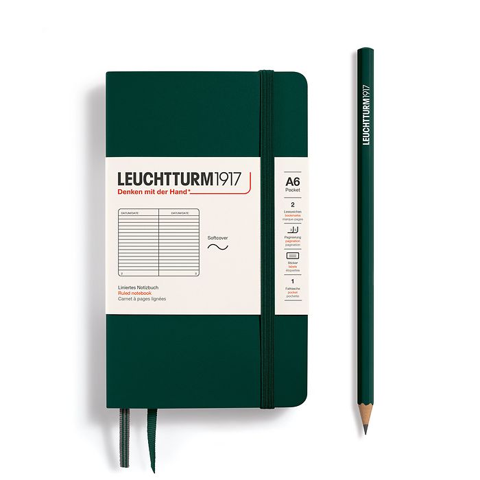 Leuchtturm A6 Pocket Softcover Notebook: Ruled Pages