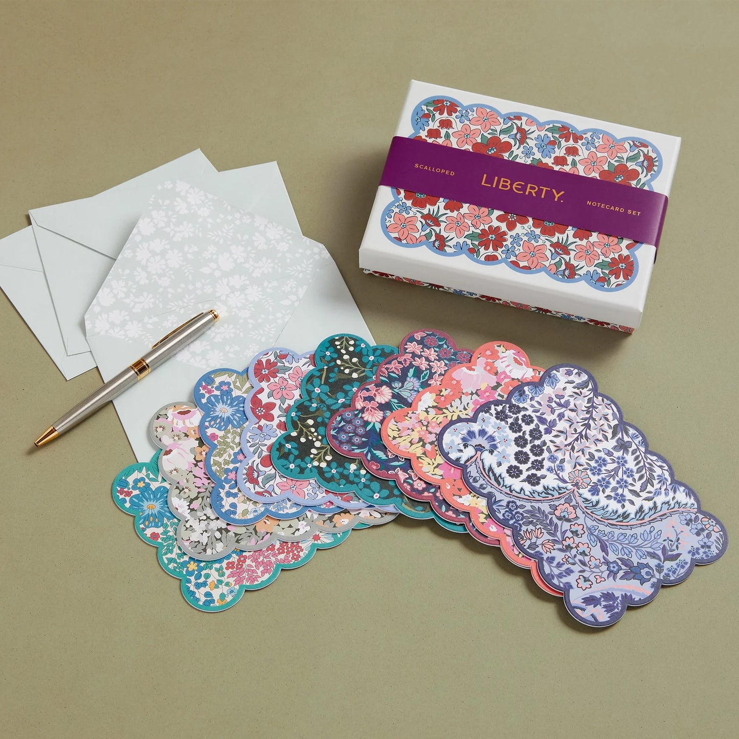 Liberty Scalloped Notecard Set