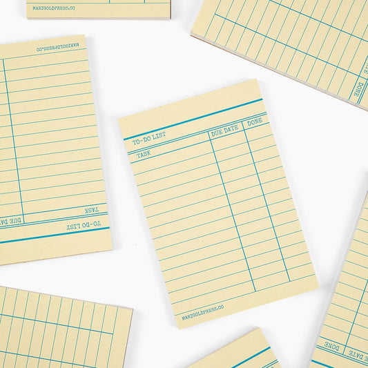Library Card Notepad
