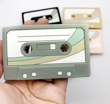 Light Gray Cassette Tape Teether