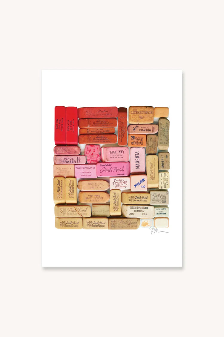 Eraser Arrangements postcard print