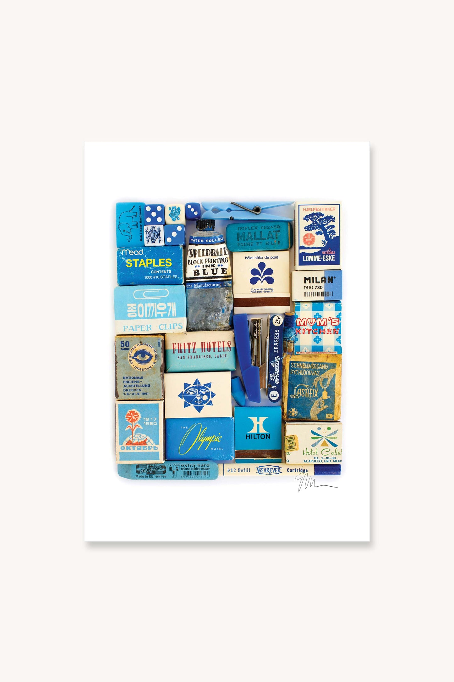 Eraser Arrangements postcard print