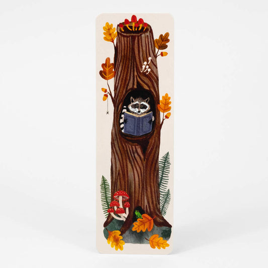 Raccoon Reading  Bookmark