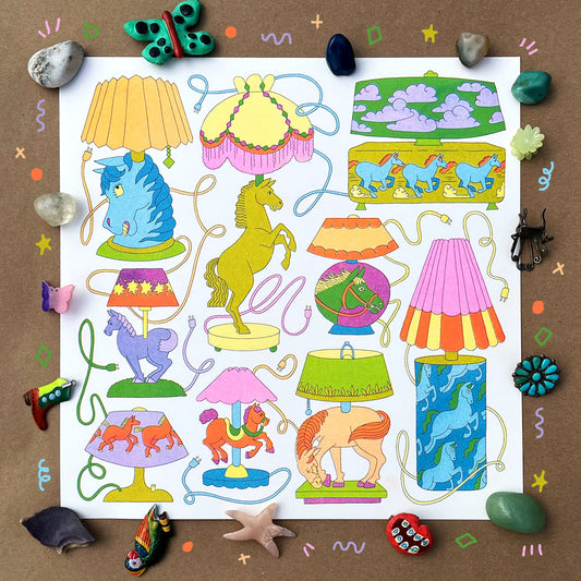 Horse Lamps print