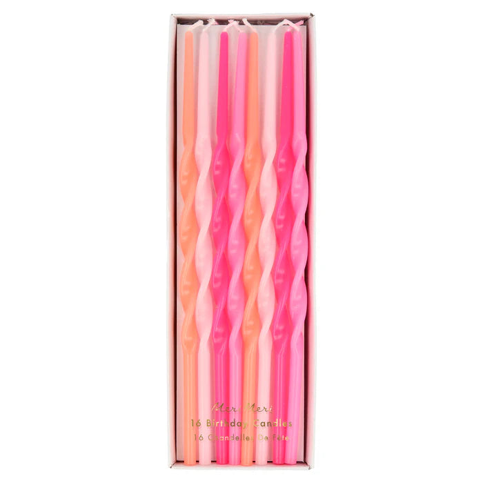 Pink Twisted Candles