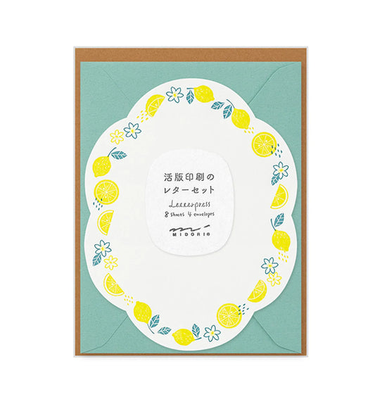 Midori Lemon Letterpress Die-Cut Letter Set