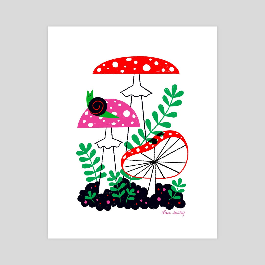 Mushroom Patch 8x10"